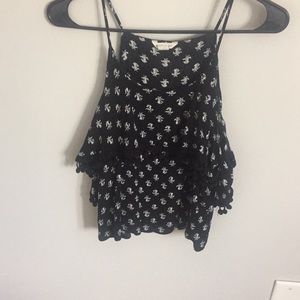 cold shoulder crop top